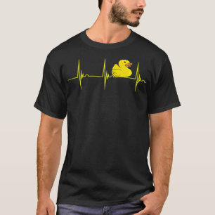 Rubber Duck Yellow Rubber Duck Heartbeat EKG Pulse T-Shirt