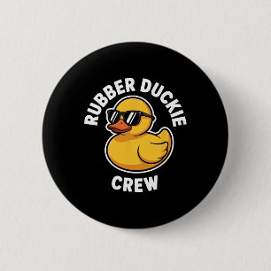 Rubber Duckie Crew Enjoying The Cruise Ship Vacati 6 Cm Round Badge