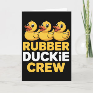 Rubber Duckie Crew Enjoying The Cruise Ship Vacati Card