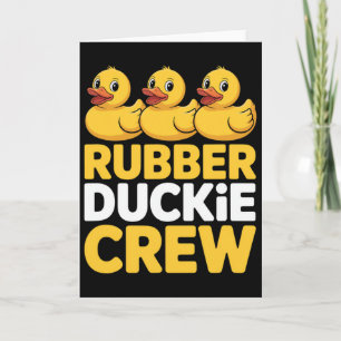 Rubber Duckie Crew Enjoying The Cruise Ship Vacati Card