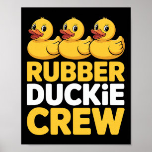 Rubber Duckie Crew Enjoying The Cruise Ship Vacati Poster