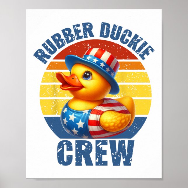 Rubber Duckie Crew Funny Duck  Poster (Front)