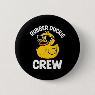 Rubber Duckie Crew Funny Yellow Duck Cool Squad Ma 6 Cm Round Badge