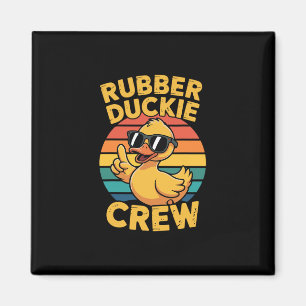 Rubber Duckie Crew Love Duck Cute Duck Retro Vinta Magnet