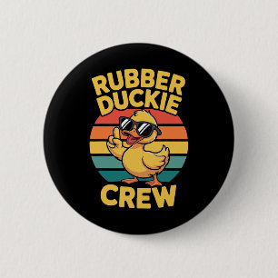 Rubber Duckie Crew Love Ducks Retro Vintage 6 Cm Round Badge