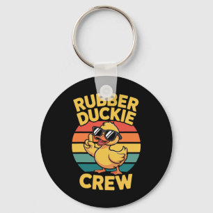 Rubber Duckie Crew Love Ducks Retro Vintage Key Ring