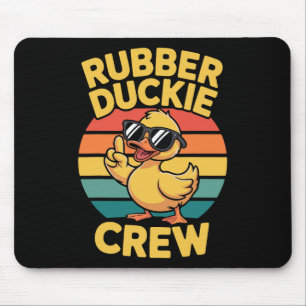 Rubber Duckie Crew Love Ducks Retro Vintage  Mouse Pad