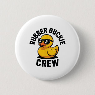 Rubber Duckie Crew Love Rubber Duck Showers Th  6 Cm Round Badge