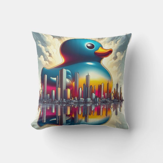 Rubber Duckie Duck  Cushion (Front)