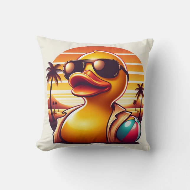 Rubber Duckie Duck  Cushion (Front)