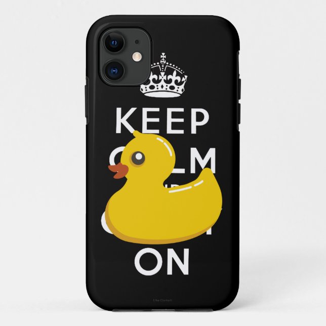 Rubber Duckie Keep Calm and Carry On iPhone 5 Case (Back)
