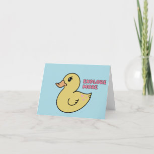 Rubber Duckie on an Adventure Holiday Card