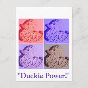Rubber Duckie Pop Art Postcard
