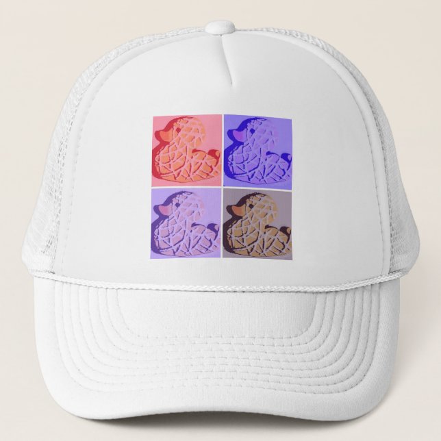 Rubber Duckie Pop Art Trucker Hat (Front)