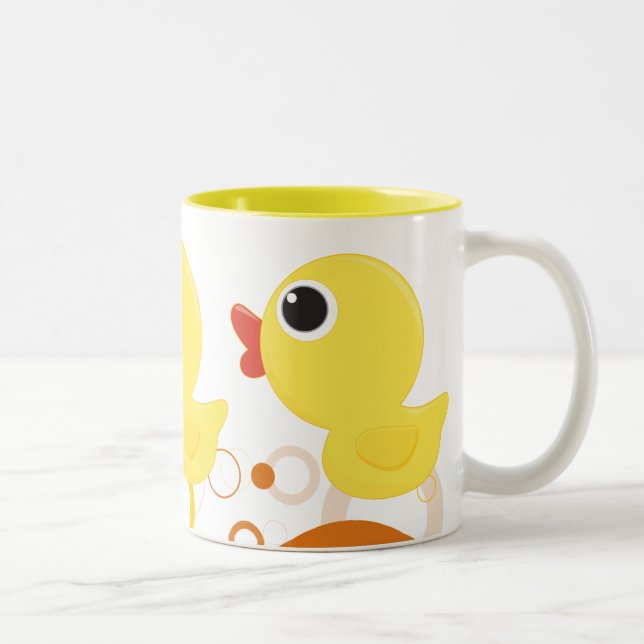 Rubber Duckie Two-Tone Coffee Mug (Right)