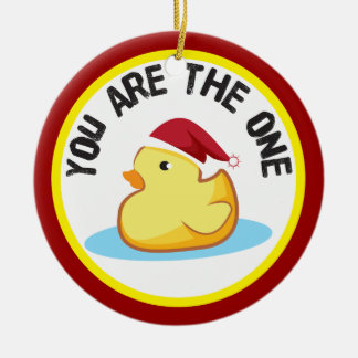 Rubber duckie you are the one christmas ornament