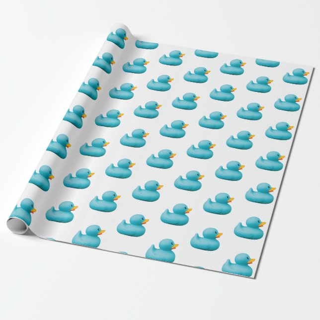 Rubber Duckies Wrapping Paper (Unrolled)