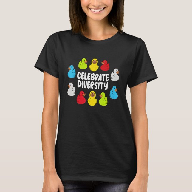 Rubber Ducks Celebrate diversity T-Shirt (Front)