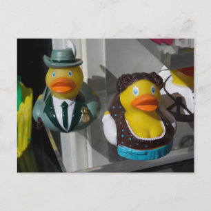 Rubber Ducks In Traditional Costumes Postcard