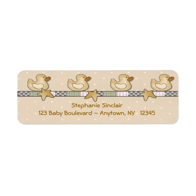 Rubber Ducks Label Return Address Label (Front)