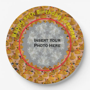 Rubber Ducks Personalised Photo Birthday Party Paper Plate