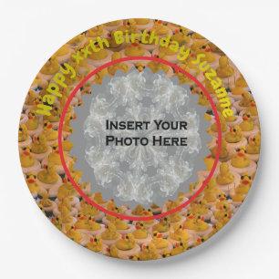Rubber Ducks Personalized Photo Birthday Party Paper Plate