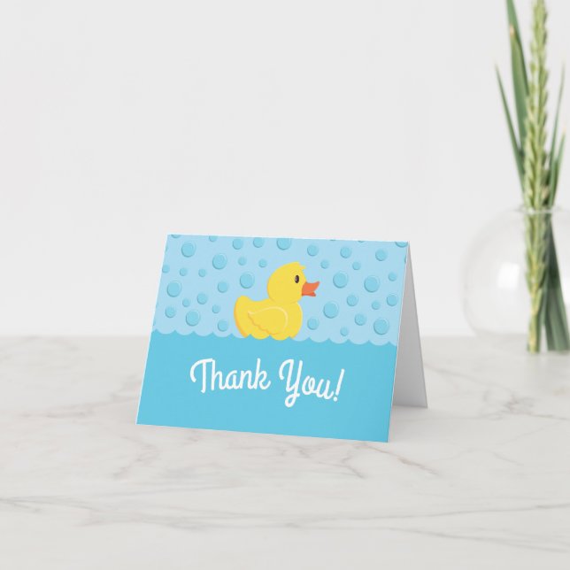 Rubber Ducky 1st Birthday Party Kids Baby Card (Front)