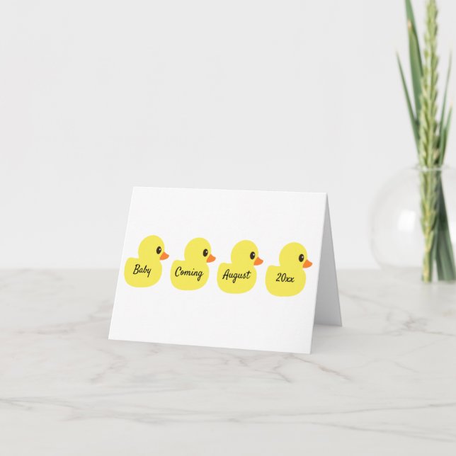Rubber Ducky Baby Announcement Cards (Front)