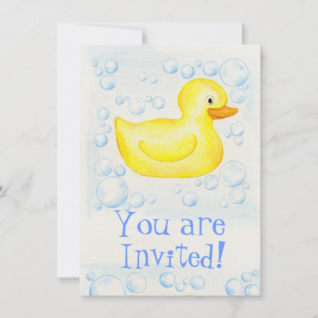 Rubber Ducky Baby Shower invitation (Front)