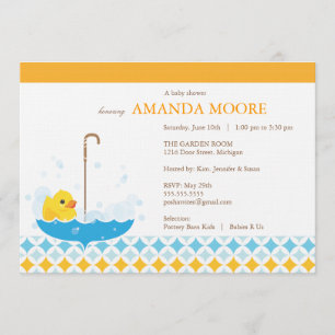 Rubber Ducky Baby Shower Invitation