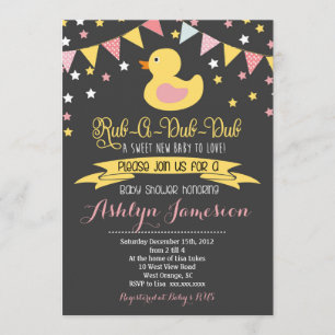 Rubber Ducky Baby Shower INvitation