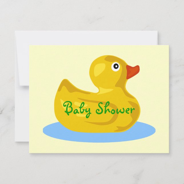 Rubber Ducky Baby Shower Invitations (Front)
