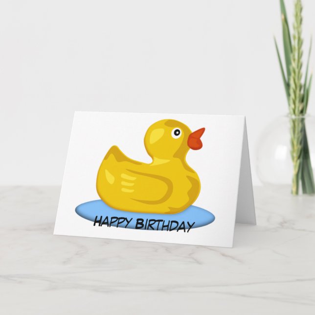Rubber Ducky Birthday Card (Front)