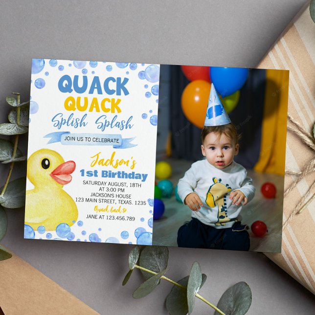Rubber Ducky Birthday Invitation (Creator Uploaded)