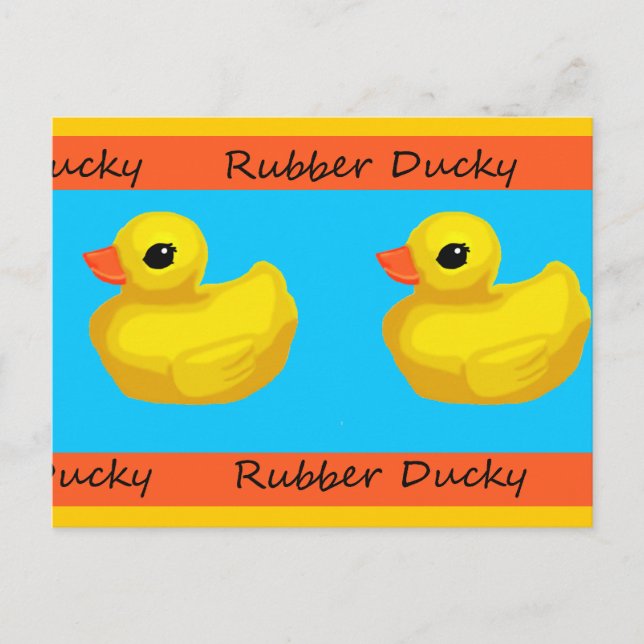 Rubber Ducky Blank Postcard (Front)