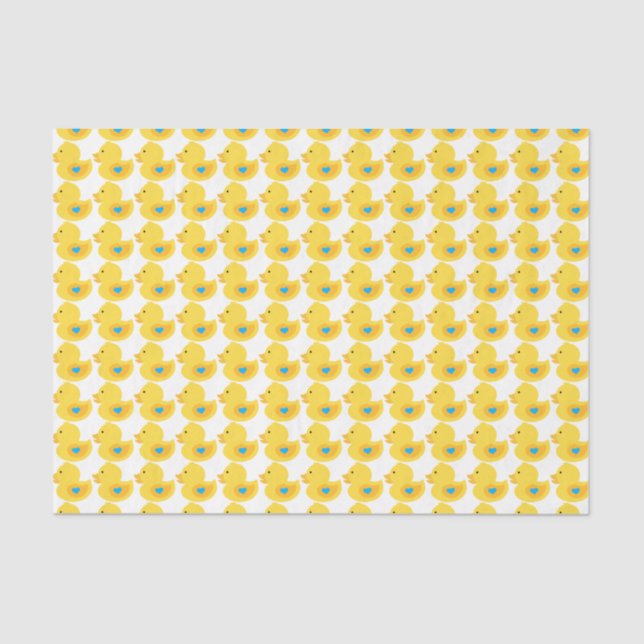 Rubber Ducky Boy Baby Shower Tissue Paper (Front)