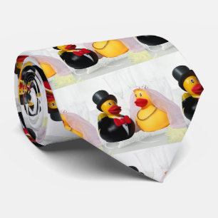 "RUBBER DUCKY BRIDE AND GROOM" WEDDING DAY TIE
