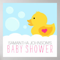 Rubber Ducky Bubble Bath Girl Baby Shower