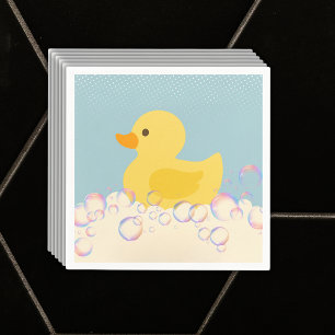 Rubber Ducky Bubbles Baby Shower Napkin
