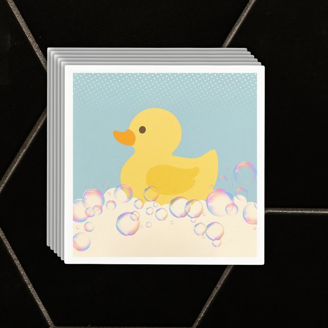 Rubber Ducky Bubbles Baby Shower Napkin (Creator Uploaded)