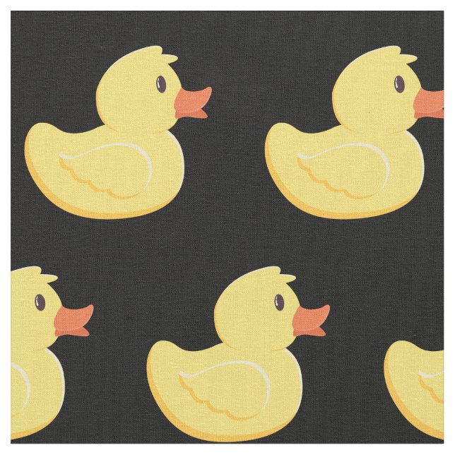 Rubber Ducky Cute Bathroom Kids Fabric (Close Up)