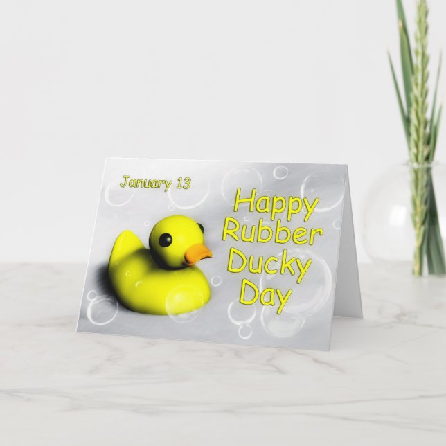Rubber Ducky Day Card ~ January 13 (Front)