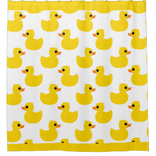Rubber Ducky Design Shower Curtain