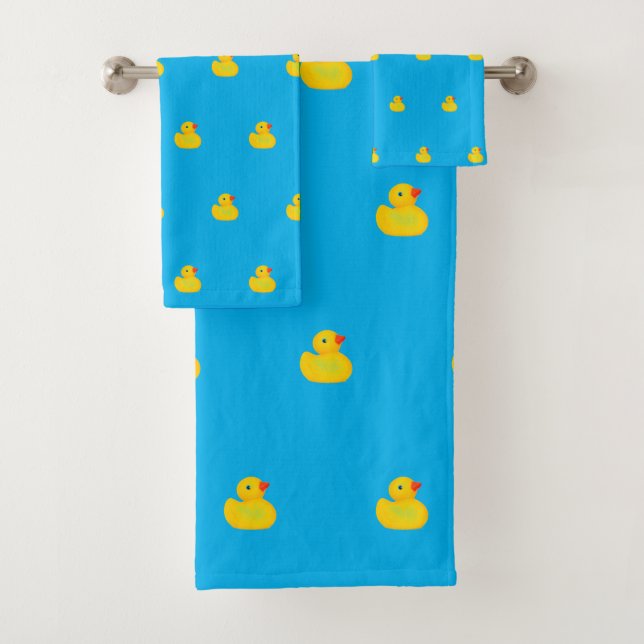 Rubber Ducky Duck Ducks Sets - Bathroom Towel Set (Insitu)
