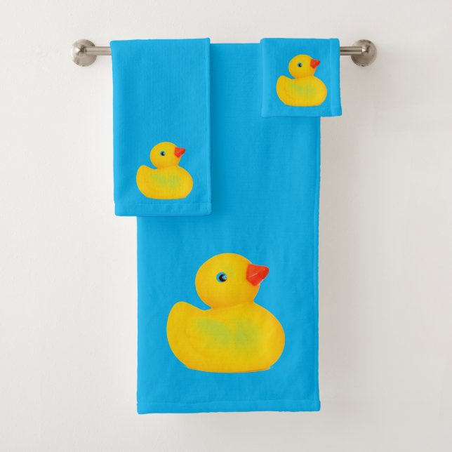 Rubber Ducky Duck Ducks Sets - Bathroom Towel Set (Insitu)