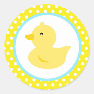 Rubber Ducky Duck Favour Stickers