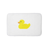 Rubber Ducky Duck Illustration Bath Mat
