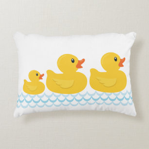 Rubber Ducky Family Nursery Pillow – Yellow Duck L