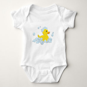Rubber Ducky in Bubbles Baby Bodysuit