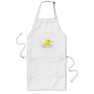 Rubber Ducky in Bubbles Long Apron